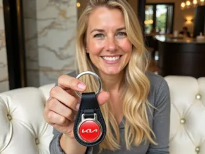 KIA Leather Keychain Durable Style Limited Edition
